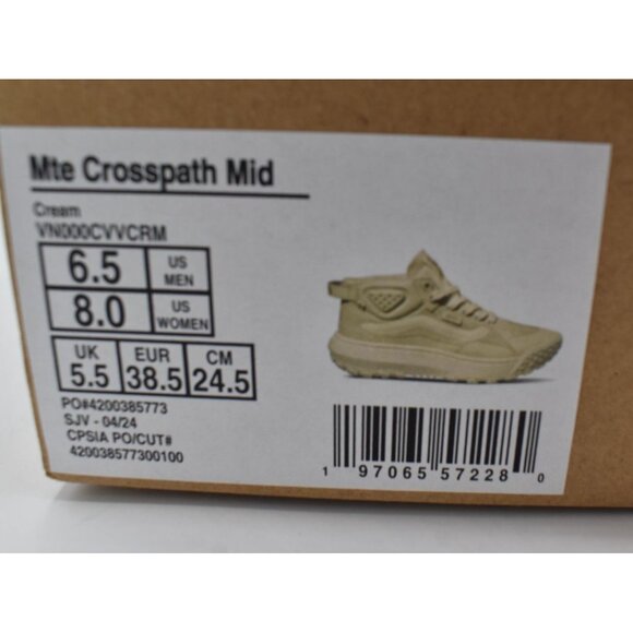 Vans Womens Size 8 MTE Crosspath Mid Cream Water Repellent Sneakers Boots Shoes - Picture 12 of 12